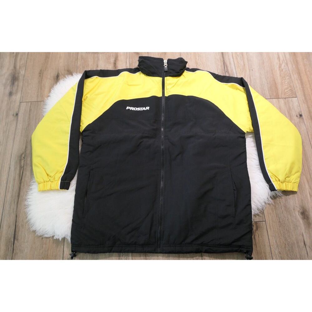 Vintage NEW Y2K 90s PRO STAR PROSTAR Men's Large Quilt Lined Polyester Jacket